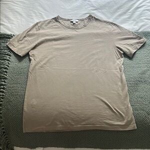 Reiss Tan Short Sleeve Tee Classic Cotton